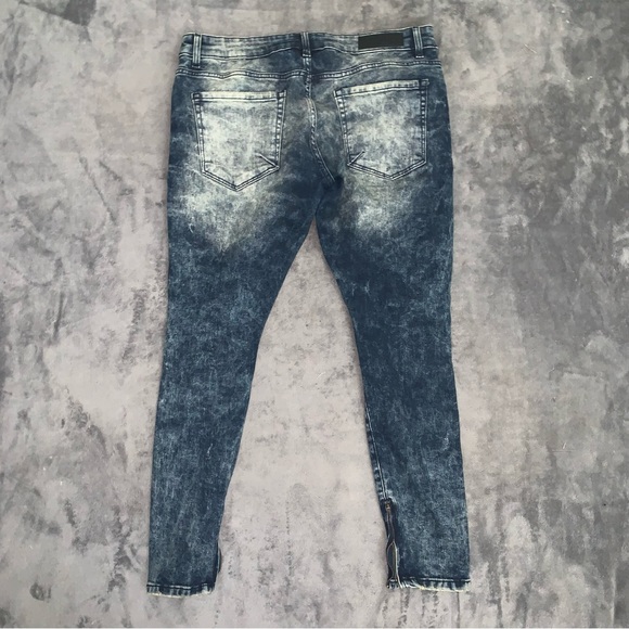 Young LA - 604 Extra Distressed Denim Jeans - Washed Blue - 34x30 - Picture 3 of 5